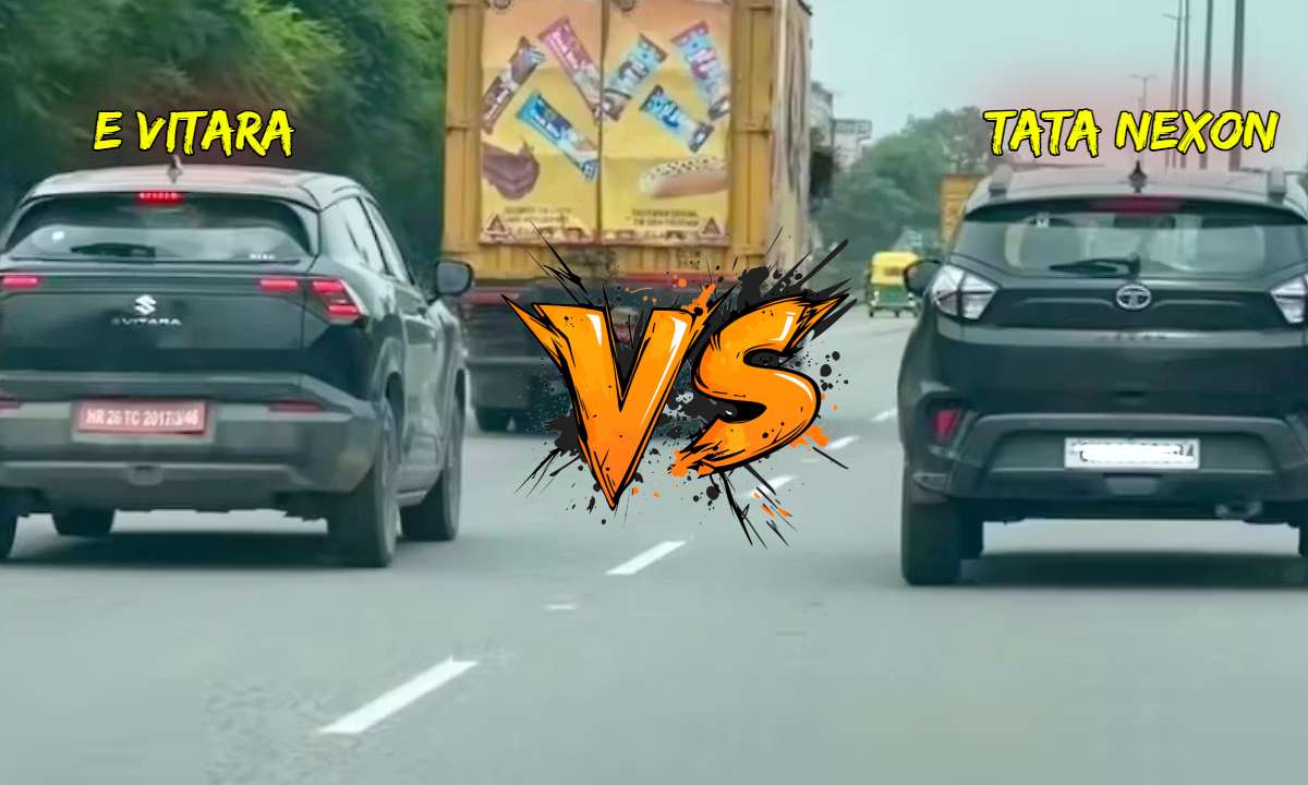 e Vitara was spotted in an undisguised form on public roads, alongside the Tata Nexon,